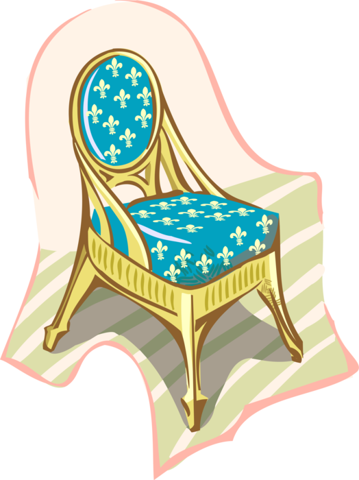 Vector Illustration of Home Furnishings Chair Furniture