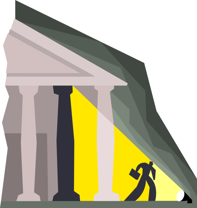 Vector Illustration of Financial Institution Banking Symbol