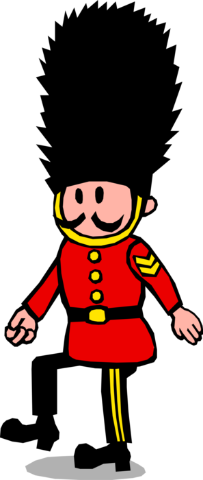 Vector Illustration of Child's Toy Soldier Marching