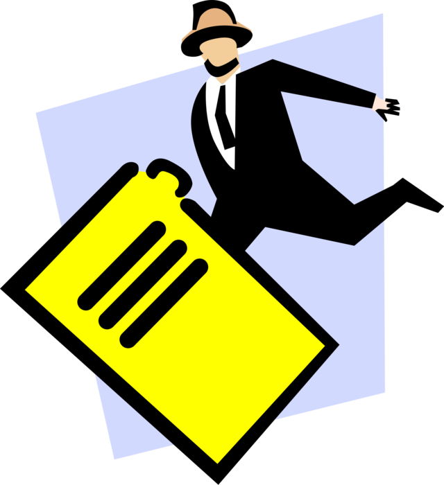 Vector Illustration of Businessman Running with Project File