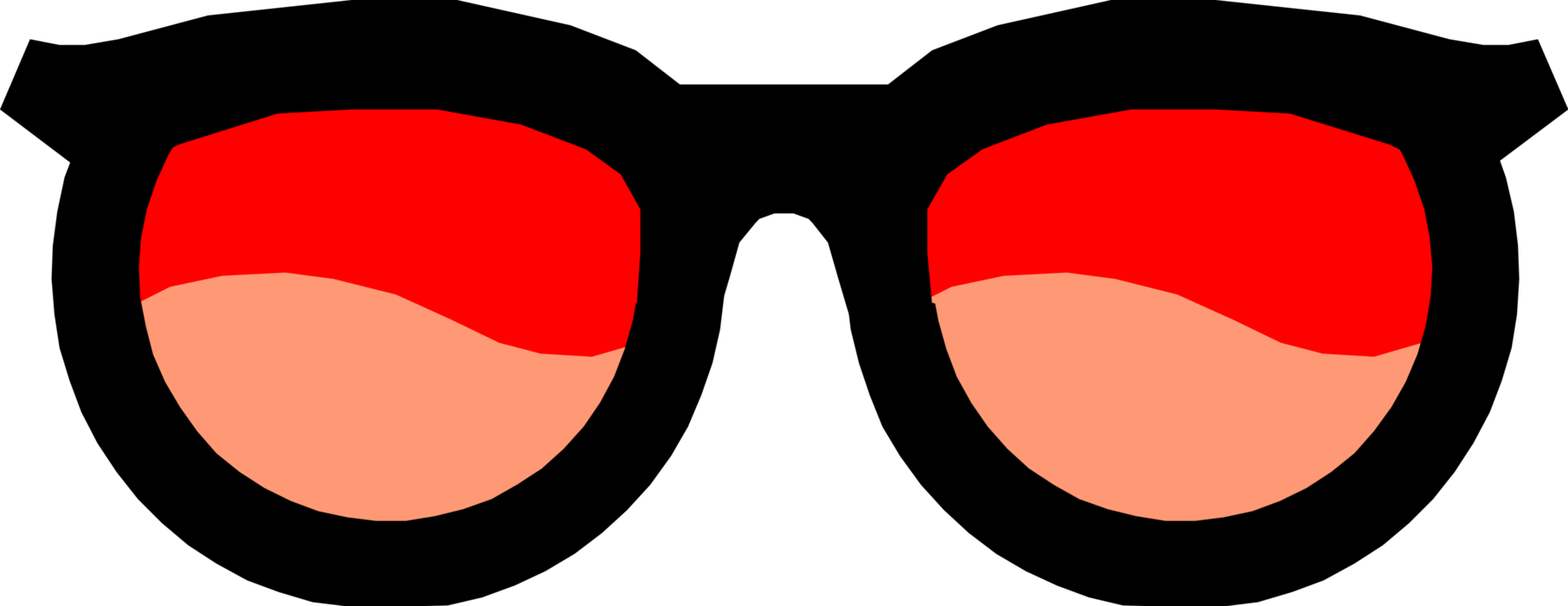 Vector Illustration of Sunglasses or Sun Glasses are Protective Eyewear