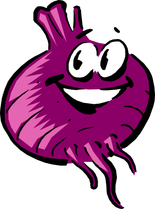 Vector Illustration of Anthropomorphic Edible Taproot Beet