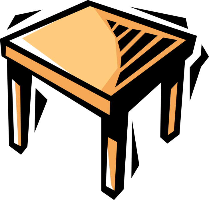 Vector Illustration of Common Household Furniture Table