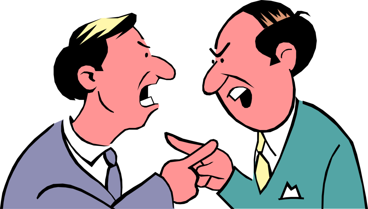 Heated Argument Between Two Men Vector Image
