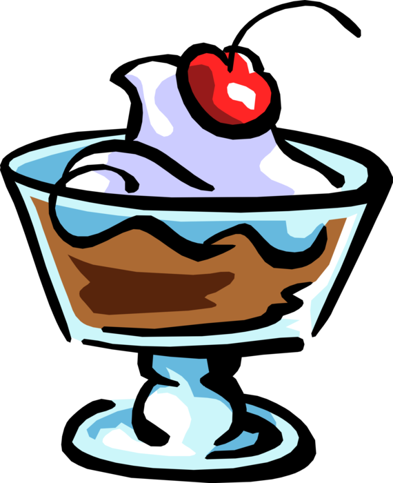 Vector Illustration of Gelato Ice Cream Frozen Dessert or Snack