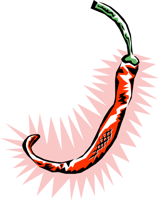 Vector Illustration of Hot Cayenne Pepper 