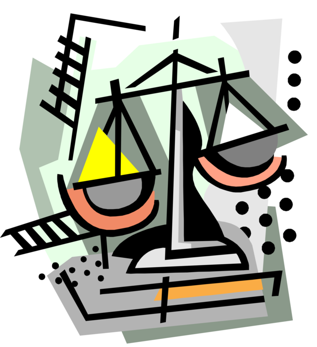 Vector Illustration of Weighing Scales Force-Measuring Devices for Weight Measurement