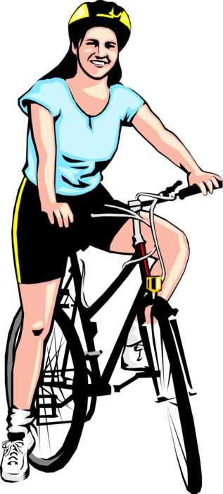 Vector Illustration of Cycling Enthusiasts Cycling Bicycle for Leisure and Enjoyment