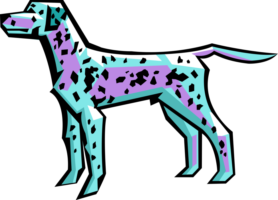 Vector Illustration of Dalmatian Dog with Spots