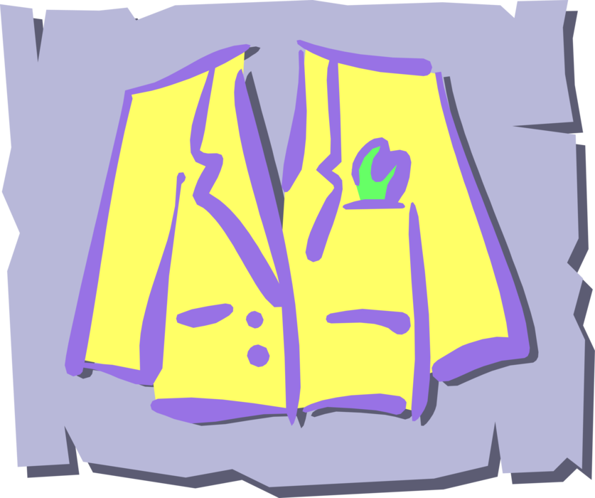 Vector Illustration of Sports Jacket or Coat Clothing Garment