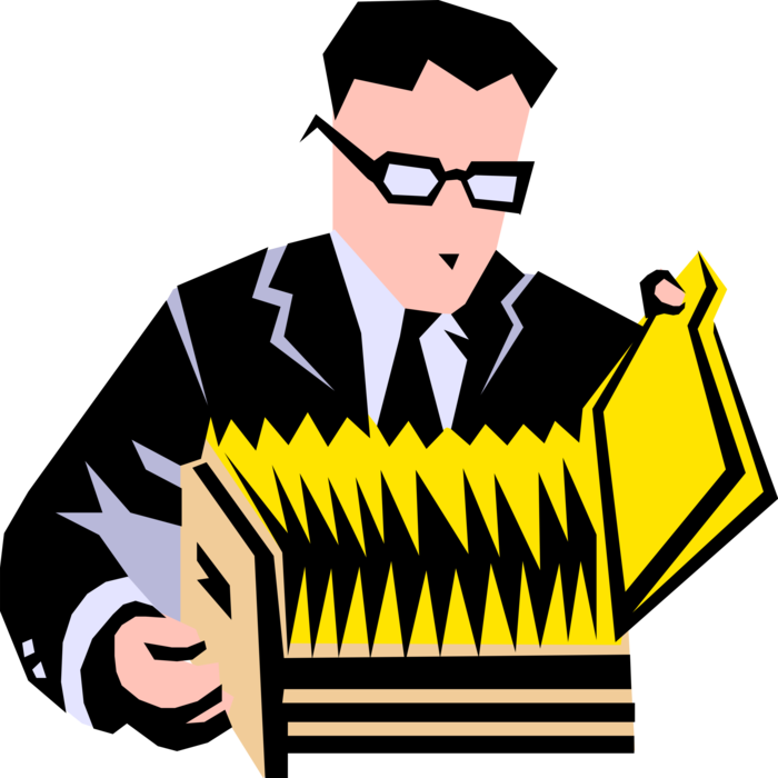 Vector Illustration of Businessman at Filing Cabinet Searching for Project File