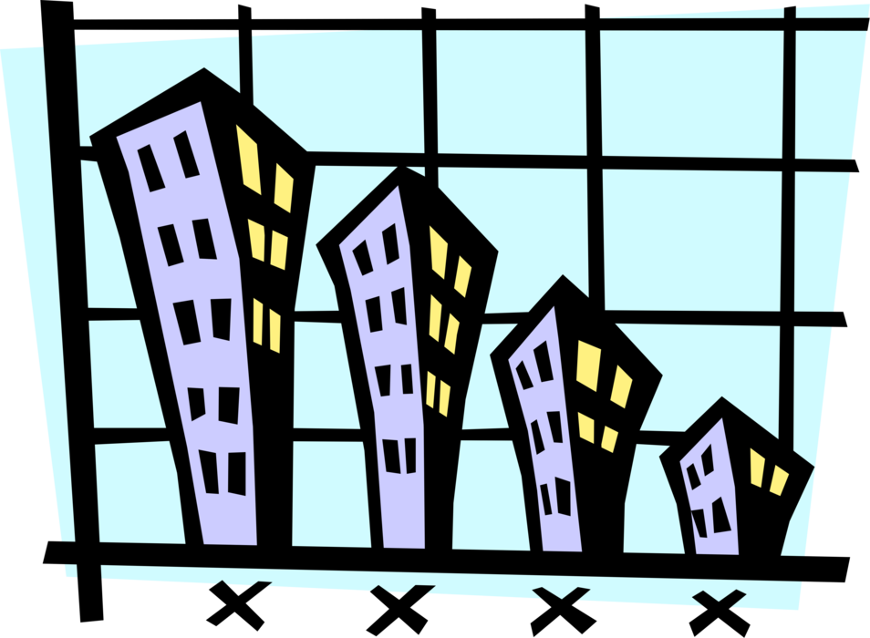 Vector Illustration of Sales Chart Diagram or Graph is Graphical Representation of Data