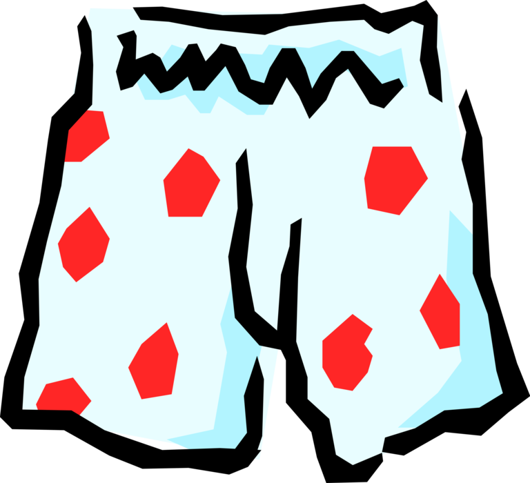 Vector Illustration of Clothing Underpants Underwear Undergarments Worn Beneath Clothes