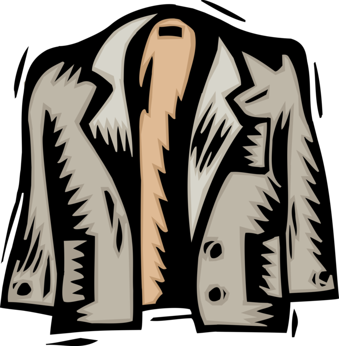 Vector Illustration of Sports Jacket or Coat Clothing Garment