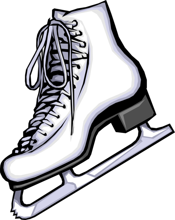 Vector Illustration of Ice Skating Figures Skates 