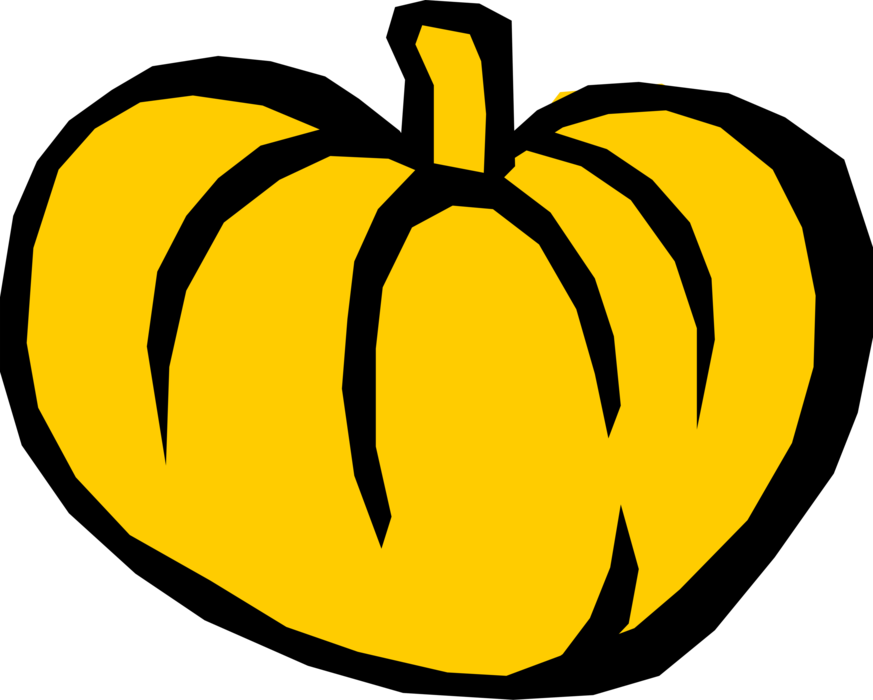 Vector Illustration of Fall Harvest Pumpkin Squash