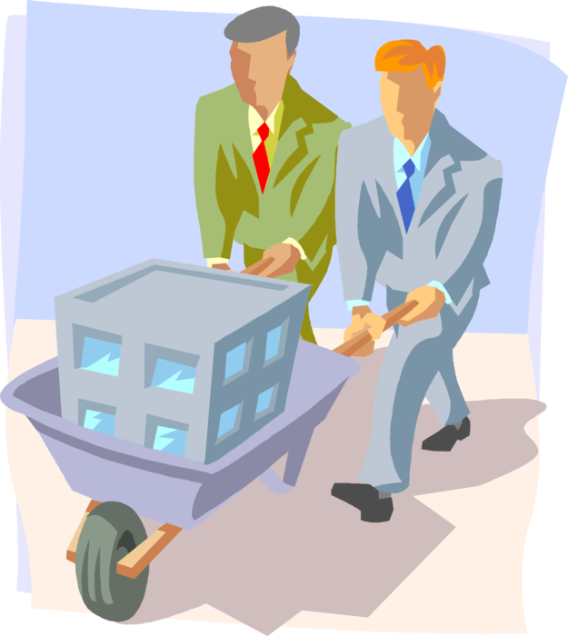 Vector Illustration of Business Real Estate Management