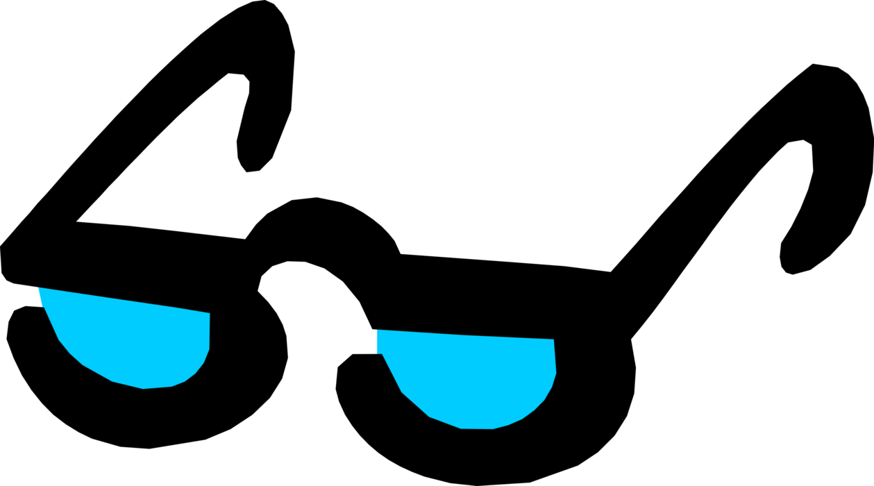 Vector Illustration of Sunglasses or Sun Glasses are Protective Eyewear