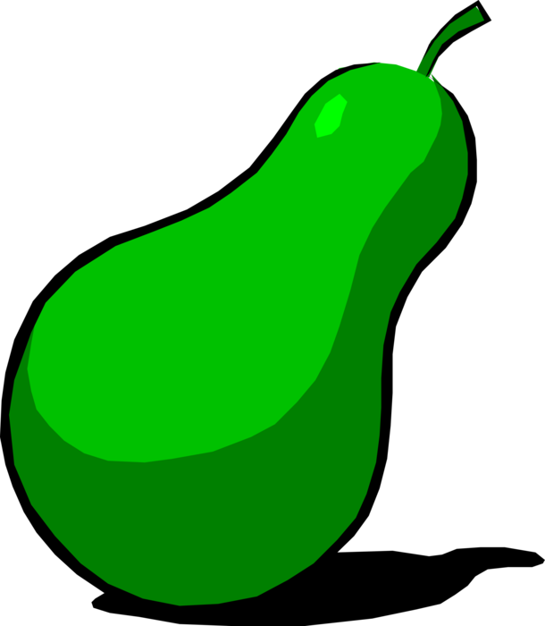 Vector Illustration of Pomaceous Edible Fruit Pear