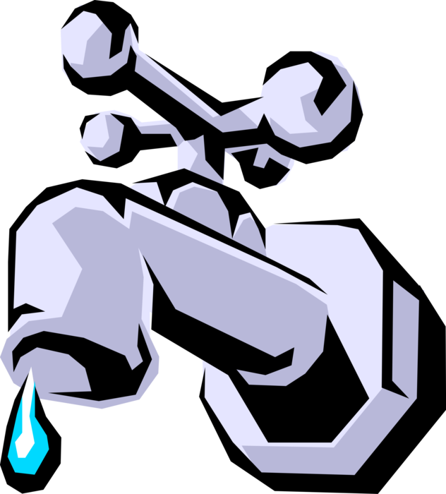 Vector Illustration of Sink Water Faucet Spigot