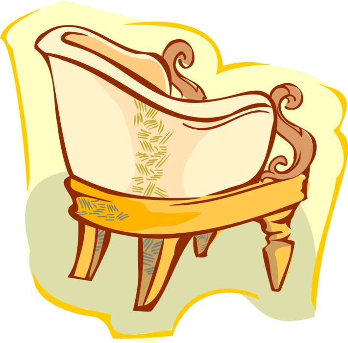 Vector Illustration of Home Furnishings Chair Furniture