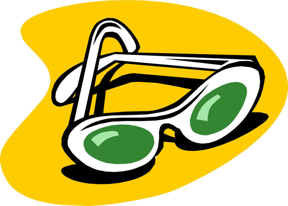 Vector Illustration of Sunglasses or Sun Glasses are Protective Eyewear