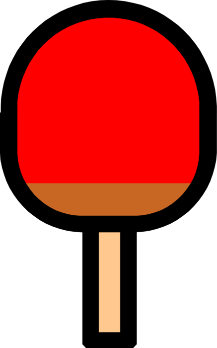 Vector Illustration of Game of Table Tennis Ping Pong Paddle Racket