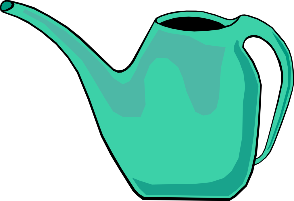 Vector Illustration of Watering Can or Watering Pot Portable Container to Water Garden Plants