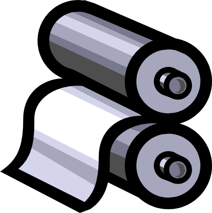 Vector Illustration of Factory Sheet Metal Press Rollers