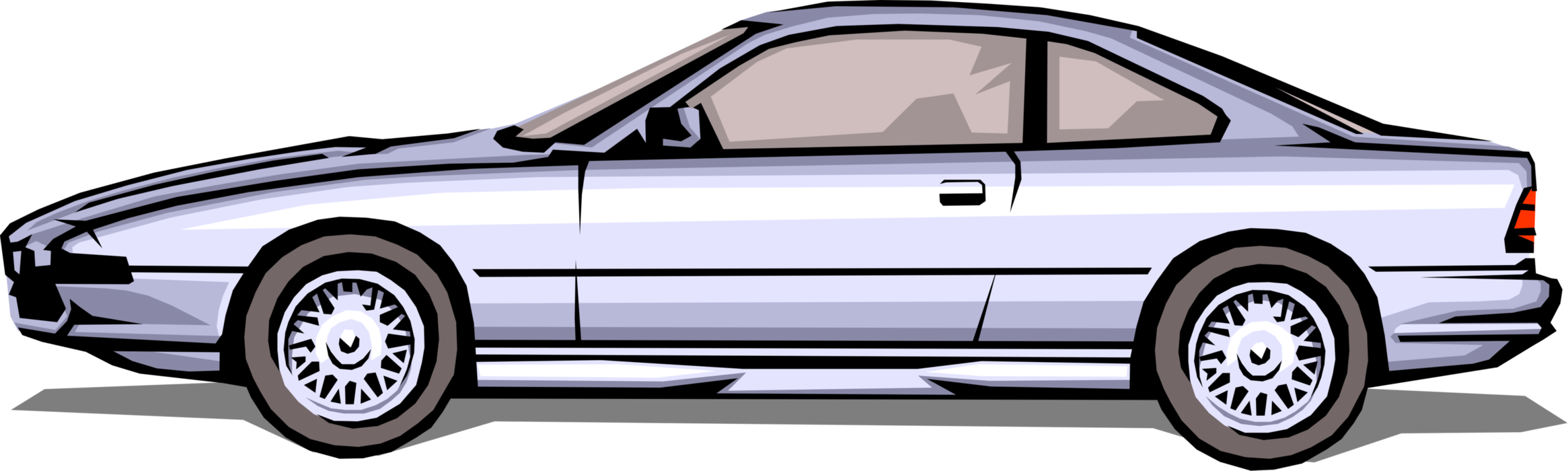 Vector Illustration of Sedan Car Automobile Motor Vehicle 