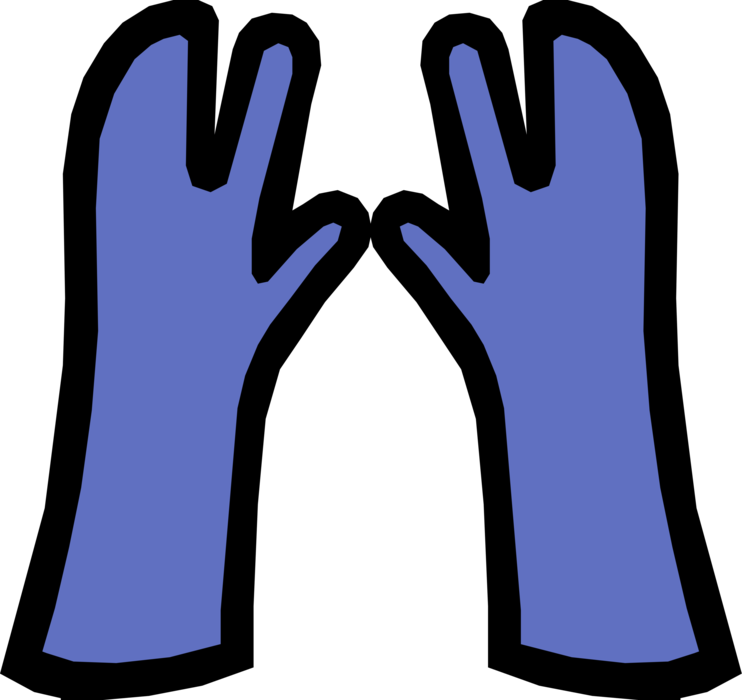 Vector Illustration of Safety Gloves, Rubber Gloves or Work Gloves Provide Hand Protection