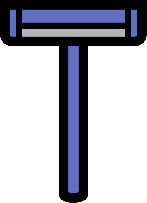 Vector Illustration of Safety Razor Bladed Tool for Shaving 