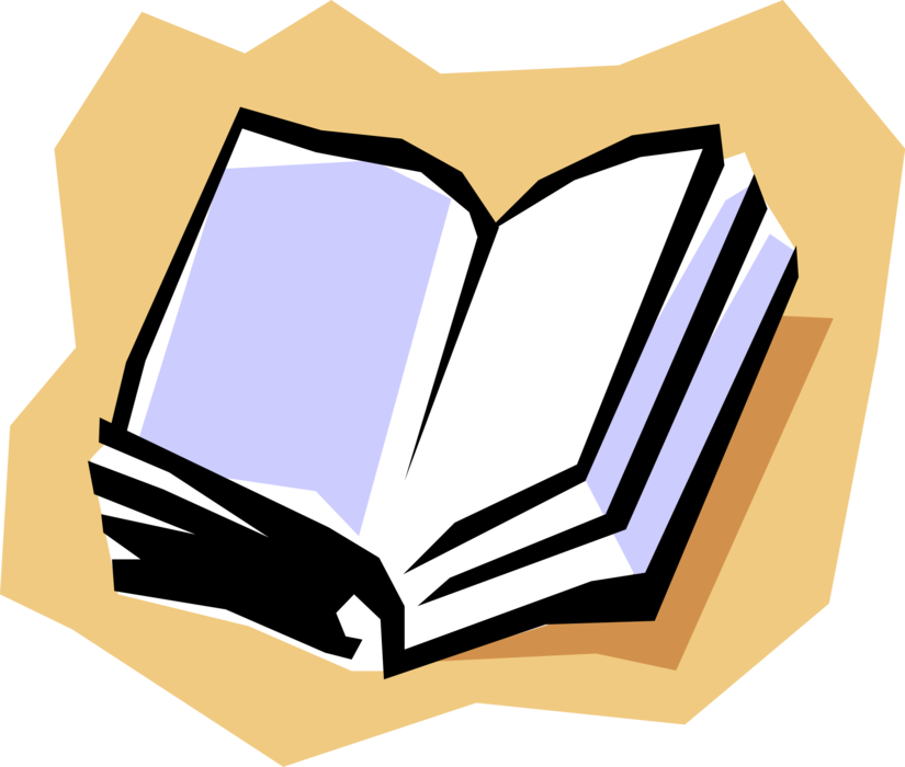 Vector Illustration of Books as Printed Works of Literature Fiction or Nonfiction Borrowed from Lending Library