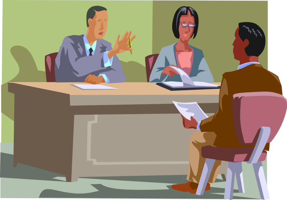 Vector Illustration of Human Resources Job Interview