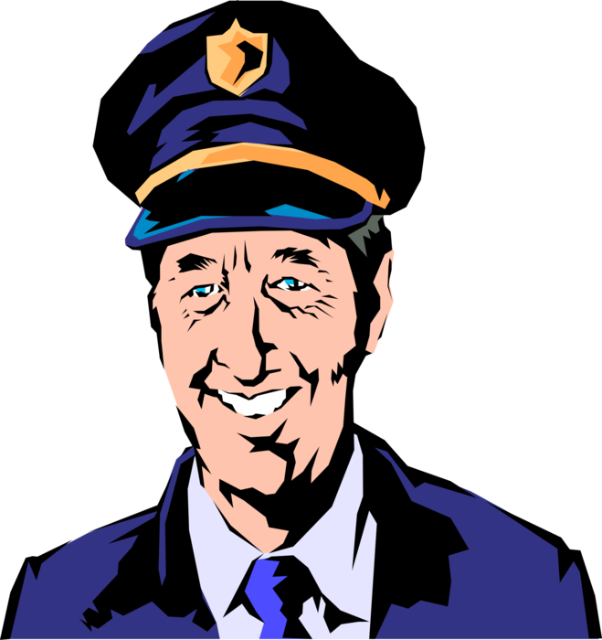 Vector Illustration of Pilot Flies the Skies with Smile