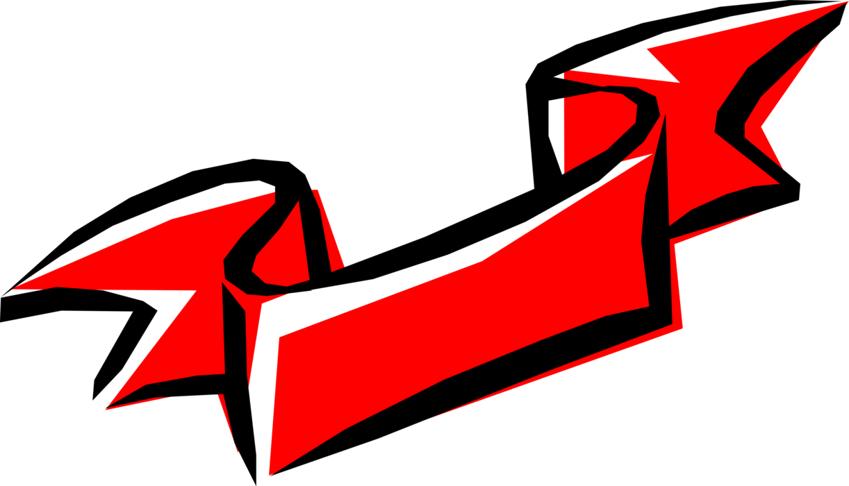 Vector Illustration of Red Ribbon Banner