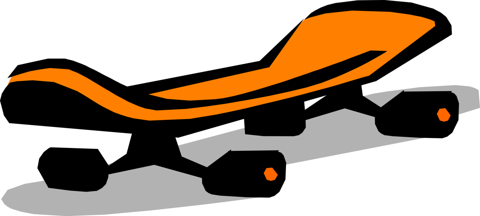 Vector Illustration of Sports Equipment Skateboard on Wheels