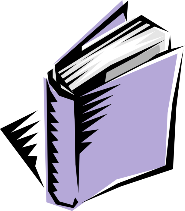 Vector Illustration of Books as Printed Works of Literature Fiction or Nonfiction Borrowed from Lending Library