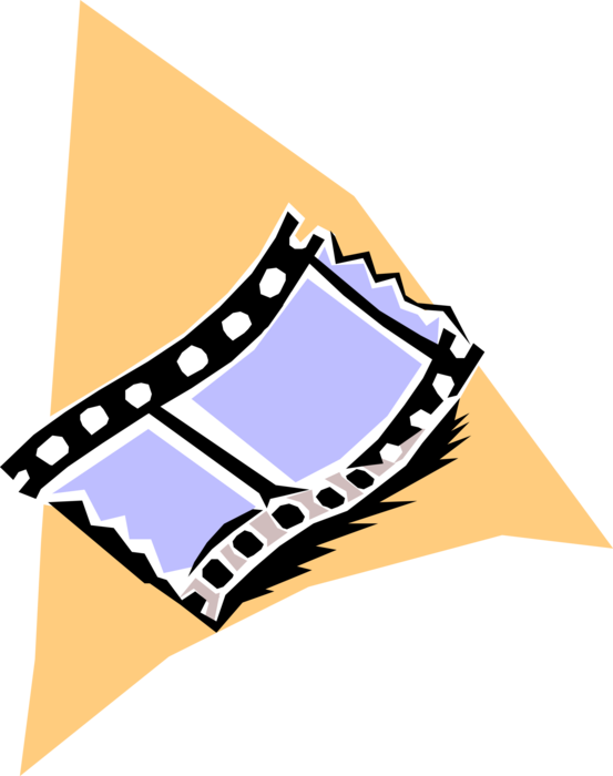 Vector Illustration of Filmmaking and Video Production Filmstrip