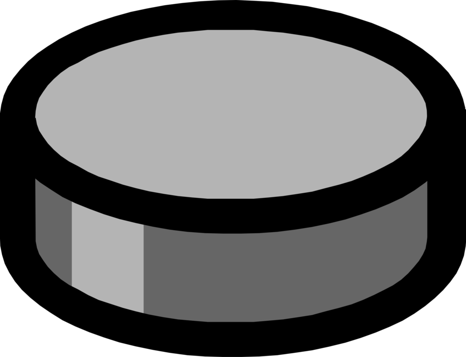 Vector Illustration of Sport of Ice Hockey Puck