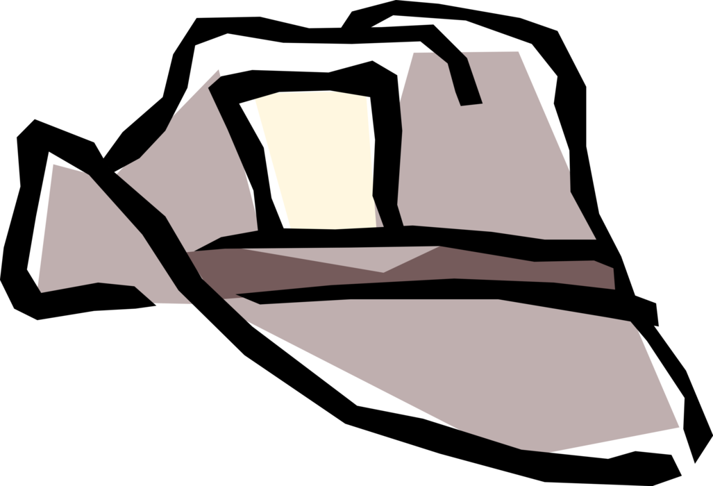 Vector Illustration of Head Covering Hat Protects Against the Elements