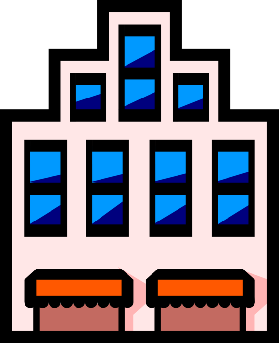 Vector Illustration of Architectural Building Symbol