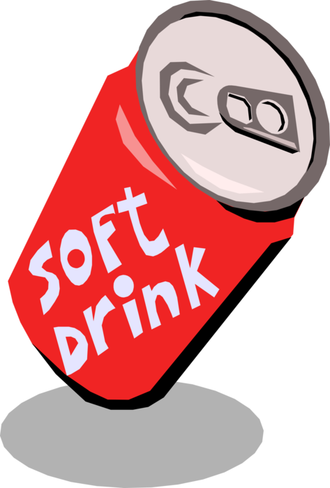 Vector Illustration of Soda Pop Soft Drink Refreshment in Can