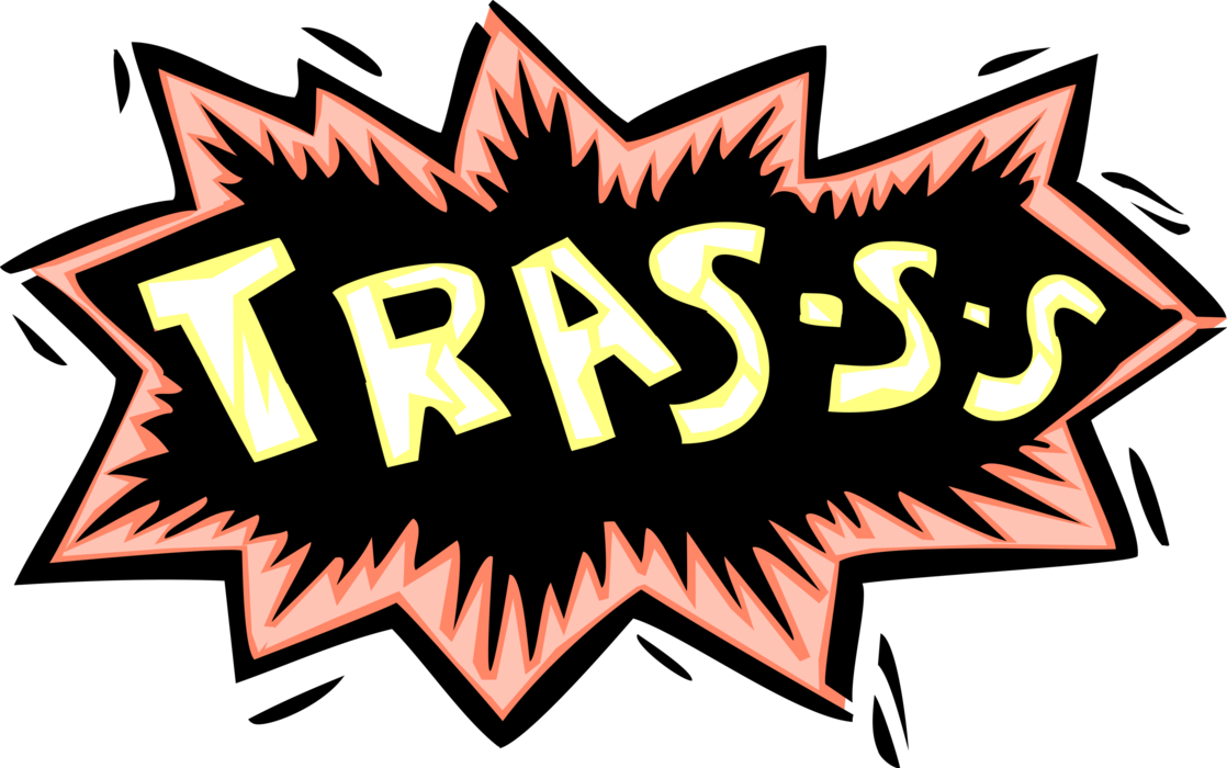 Vector Illustration of Sign Says Trasss