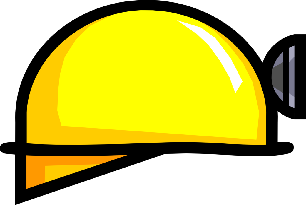 Vector Illustration of Miners' Safety Mining Hardhat