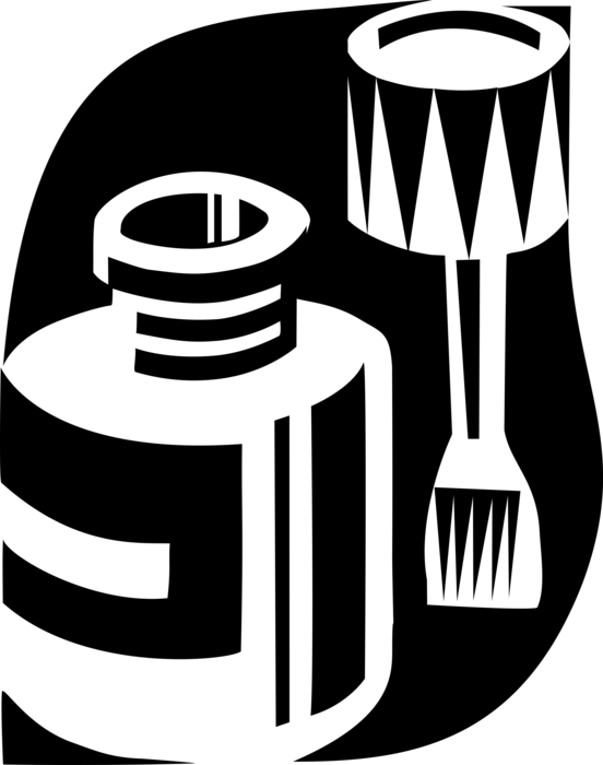 Vector Illustration of Opaque Correction Fluid or White-Out Masks Errors in Text