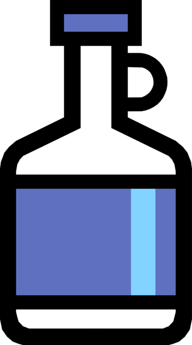 Vector Illustration of Chlorine Laundry Bleach Whitens and Disinfects