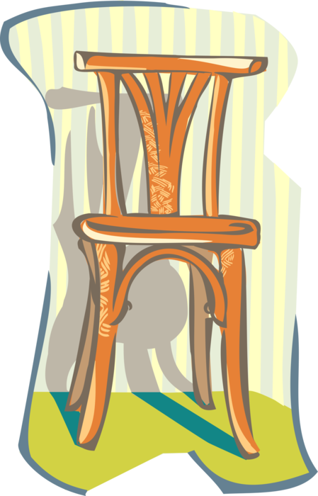 Vector Illustration of Home Furnishings Chair Furniture