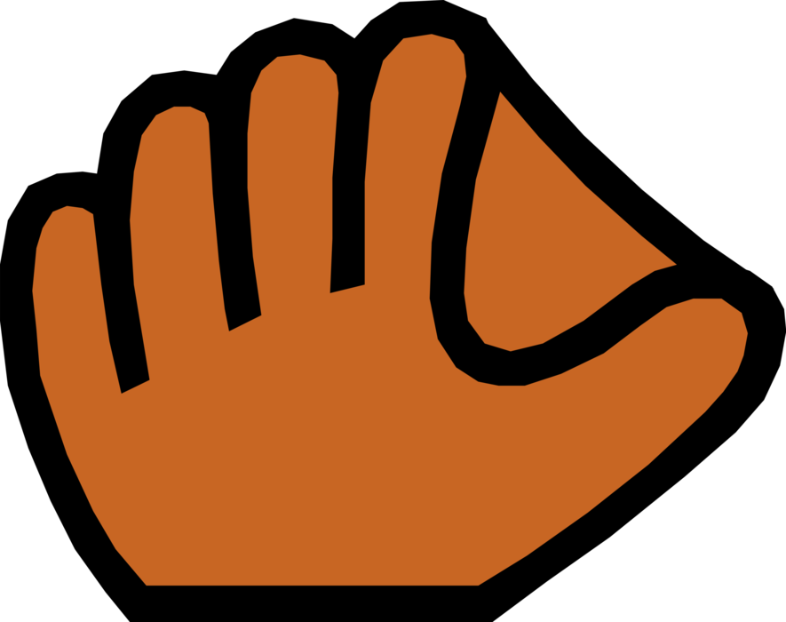 Vector Illustration of American Pastime Sport of Baseball Glove