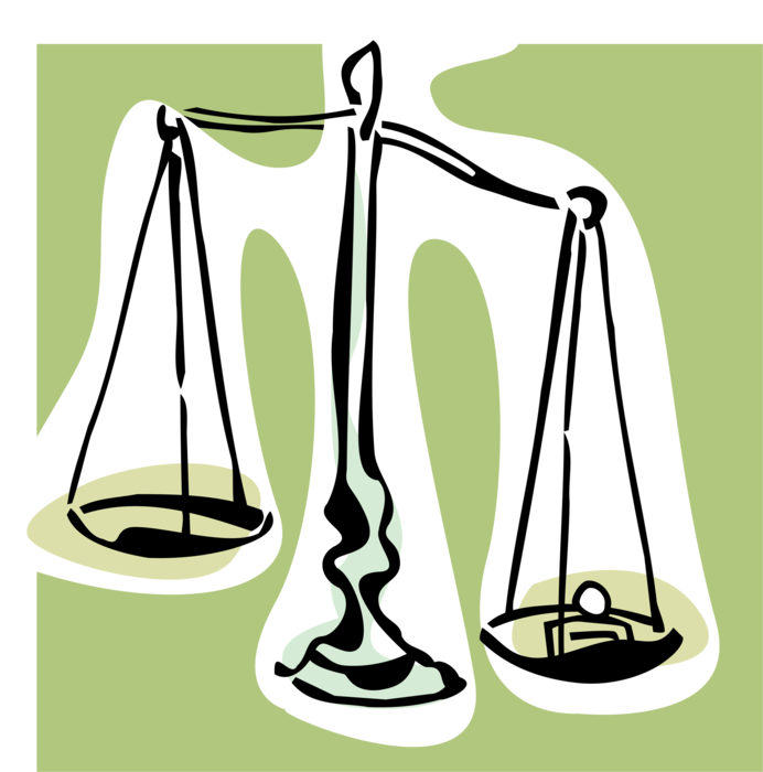 Vector Illustration of Weighing Scales Force-Measuring Devices for Weight Measurement